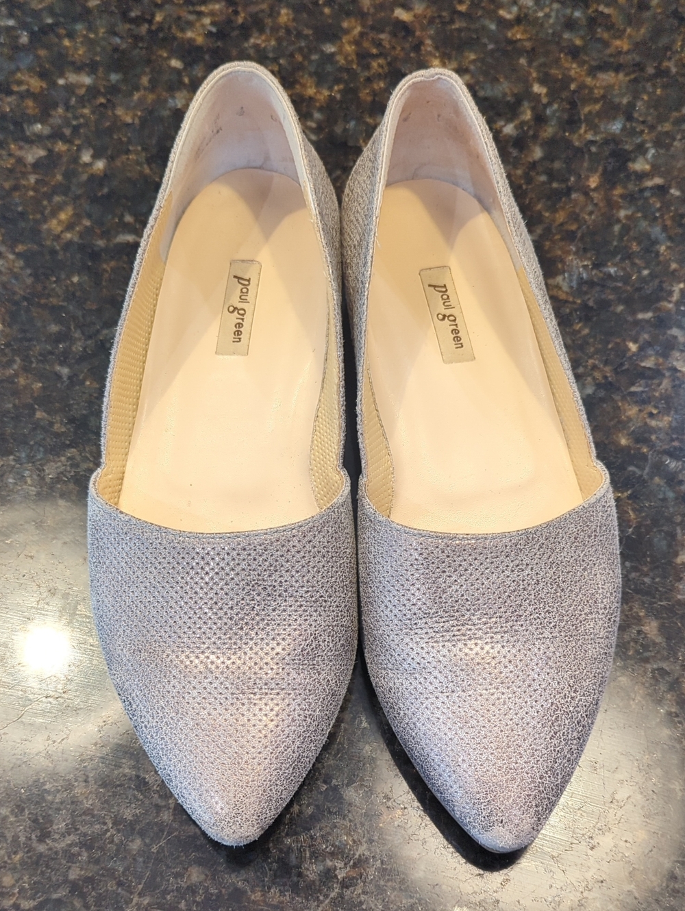 Paul Green Grey Ballerina Shoes. High Quality. Size US 6.5